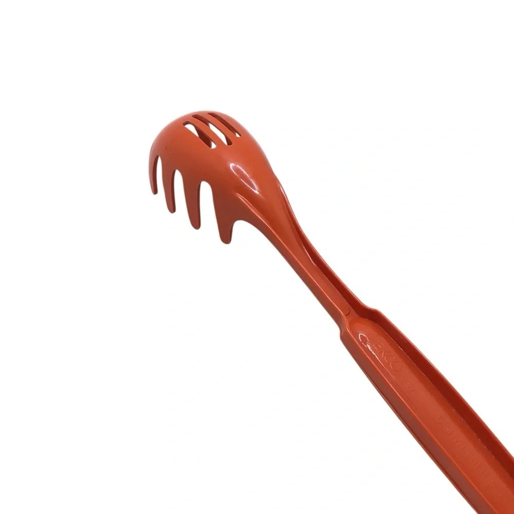 Ekco Pasta Server Spaghetti Spoon Orange Heat-Resistant Nylon Slotted Utensil